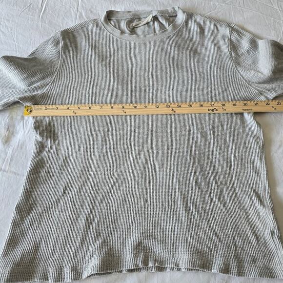 Everlane Men’s Waffle Knit Gray Long Sleeve T-Shirt Size M Minimalist Streetwear - Picture 5 of 8